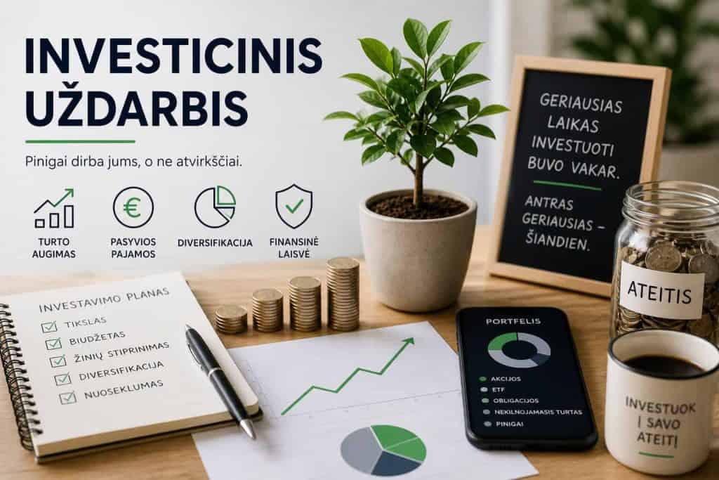 Investicinis uždarbis su augančiu finansiniu augimu ir diversifikacija.