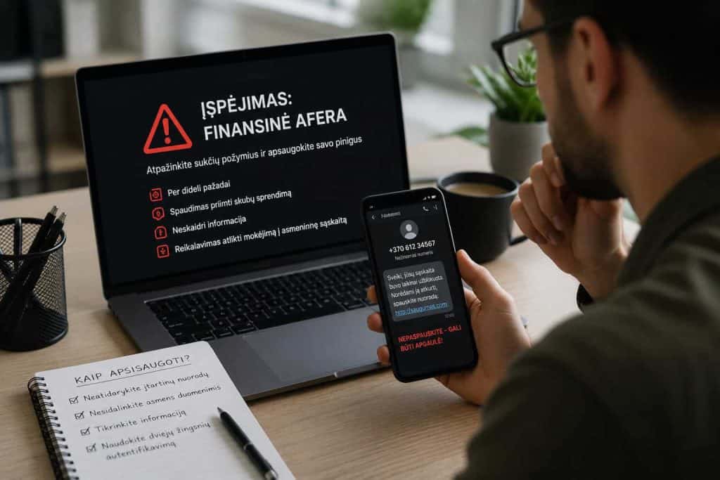 Asmeninis apsaugos nuo finansinių aferų patarimai ir informacija.
