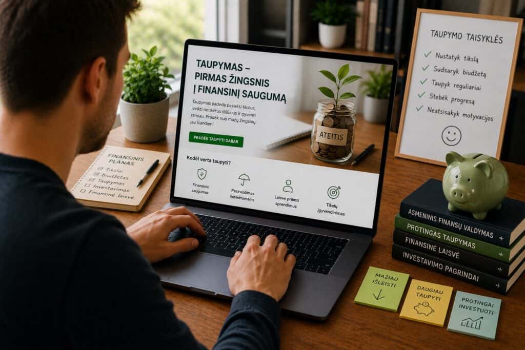Taupymas – pirmas žingsnis į finansinį saugumą