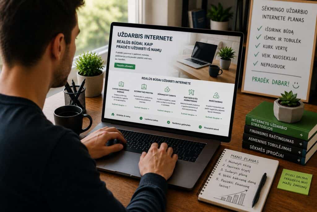 Uždarbis internetu