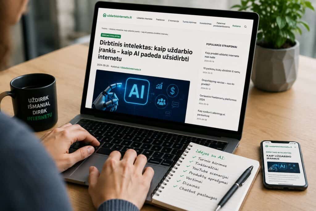 Dirbtinis intelektas kaip uždarbio įrankis