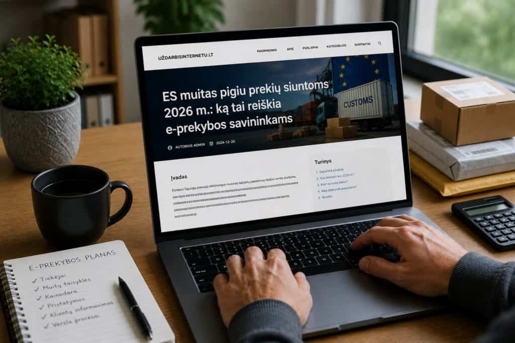 ES muitas pigių prekių siuntoms 2026