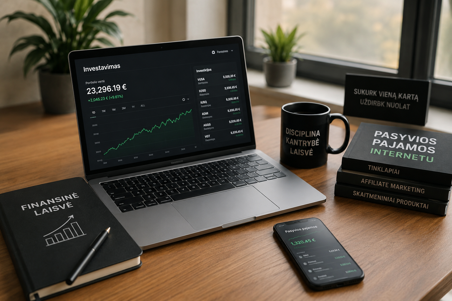 Investavimas ir pasyvios pajamos internetu