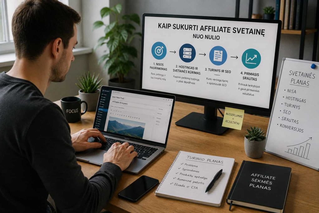 Kaip sukurti affiliate svetainę nuo nulio