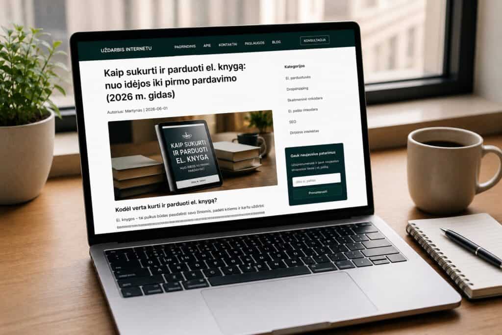 Kaip sukurti ir parduoti el. knygą