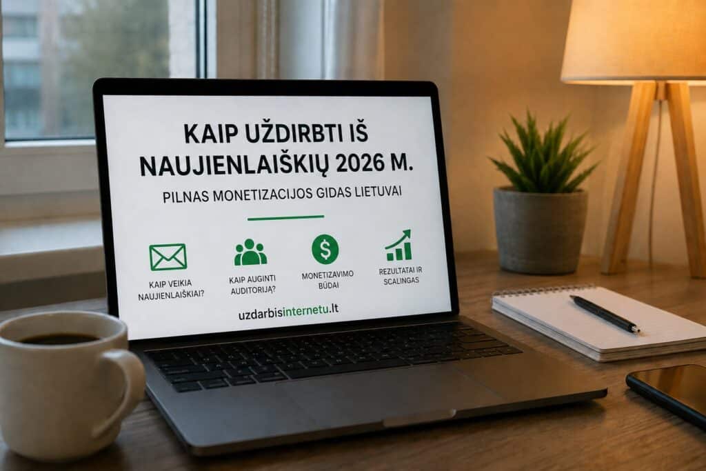 Kaip uždirbti iš naujienlaiškių 2026 m.