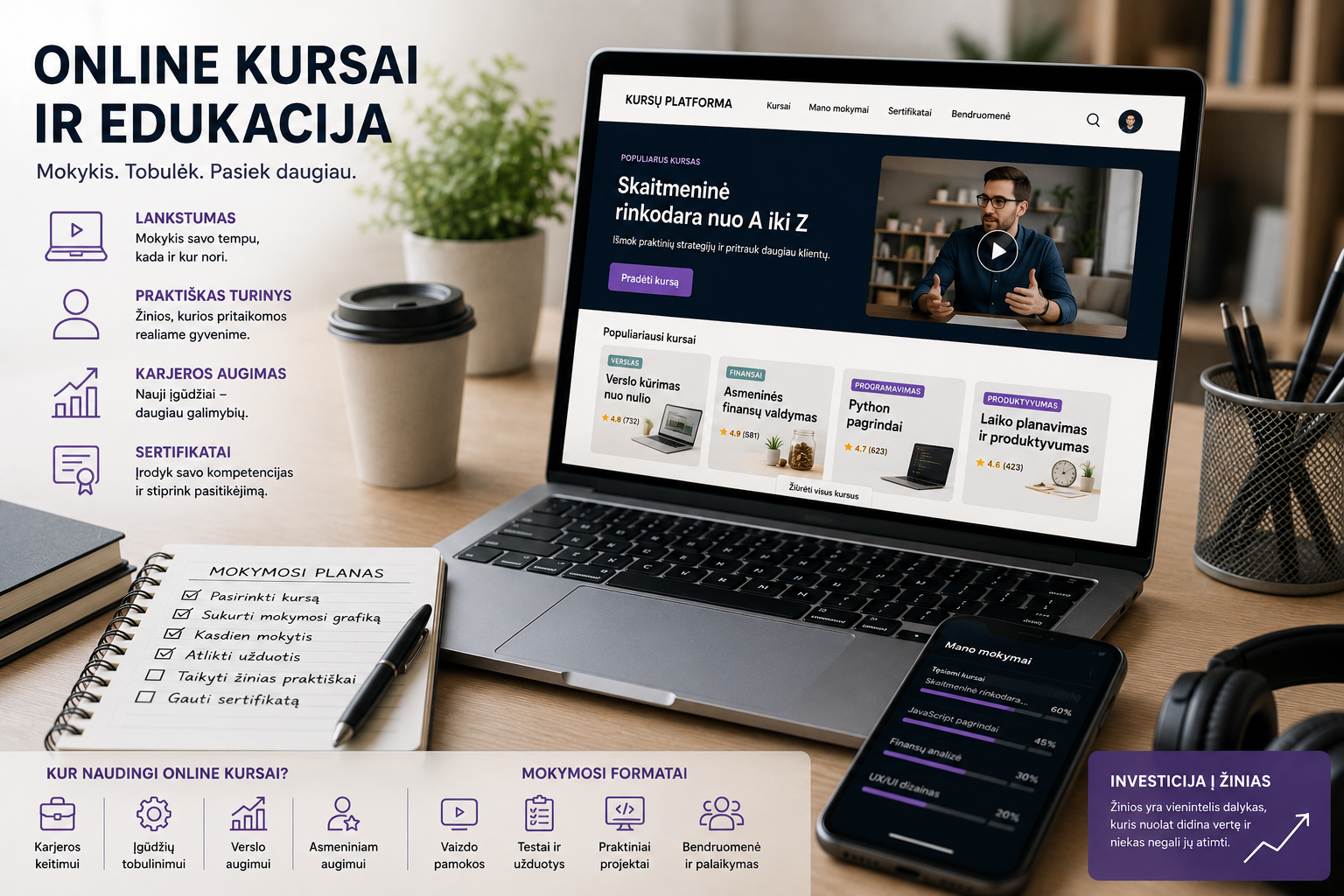 Online kursai ir edukacija