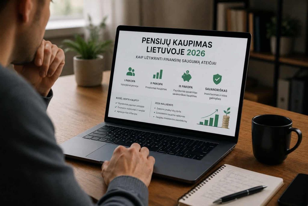 Pensijų kaupimas Lietuvoje 2026