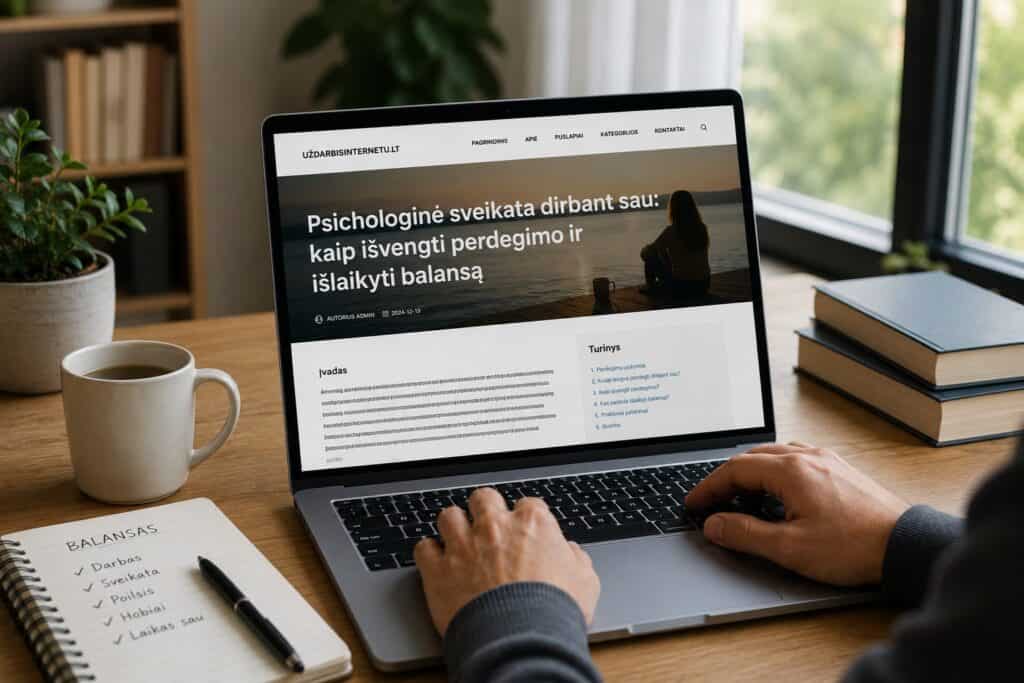 Psichologinė sveikata dirbant sau