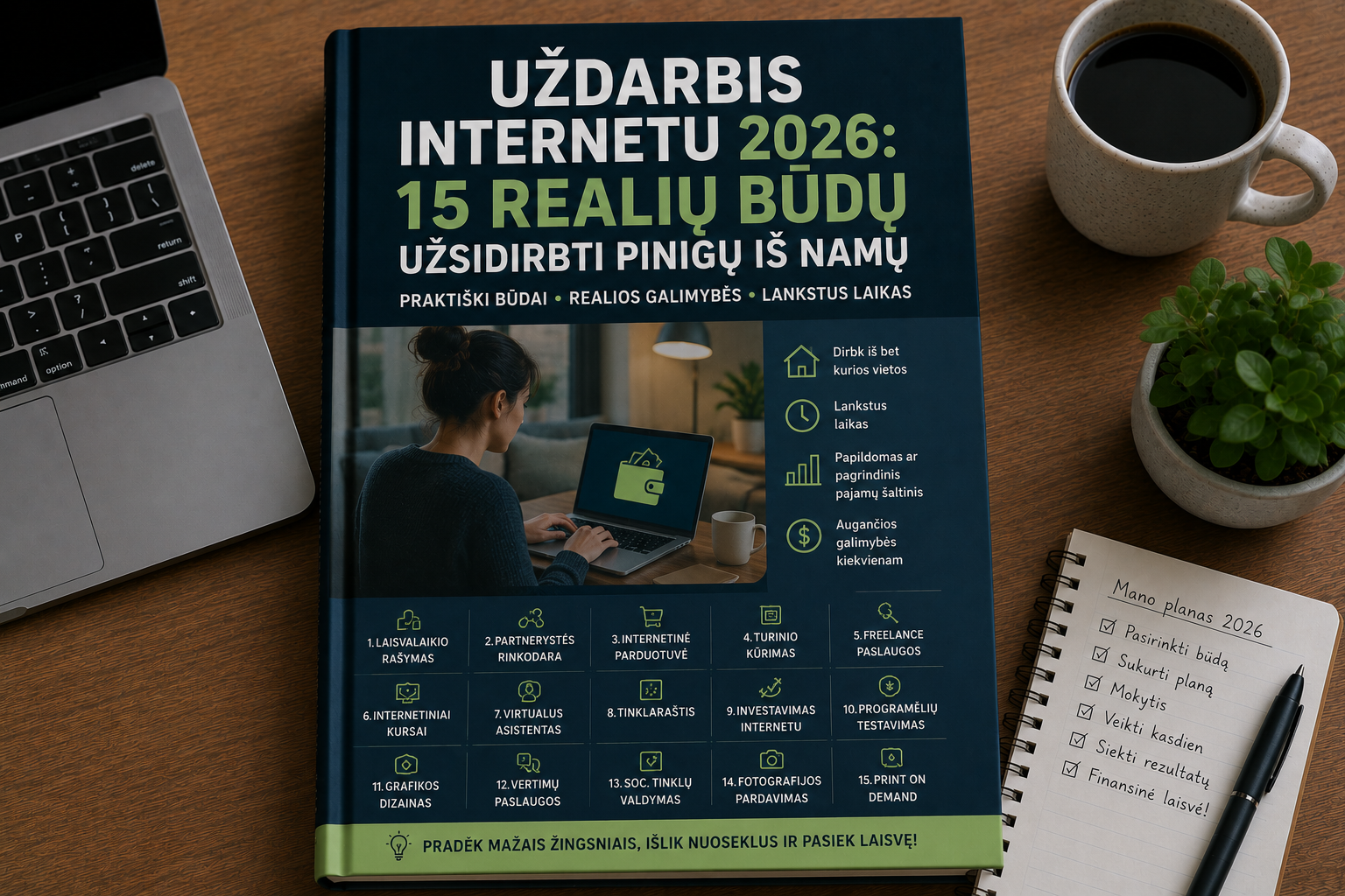 Uždarbis internetu 2026