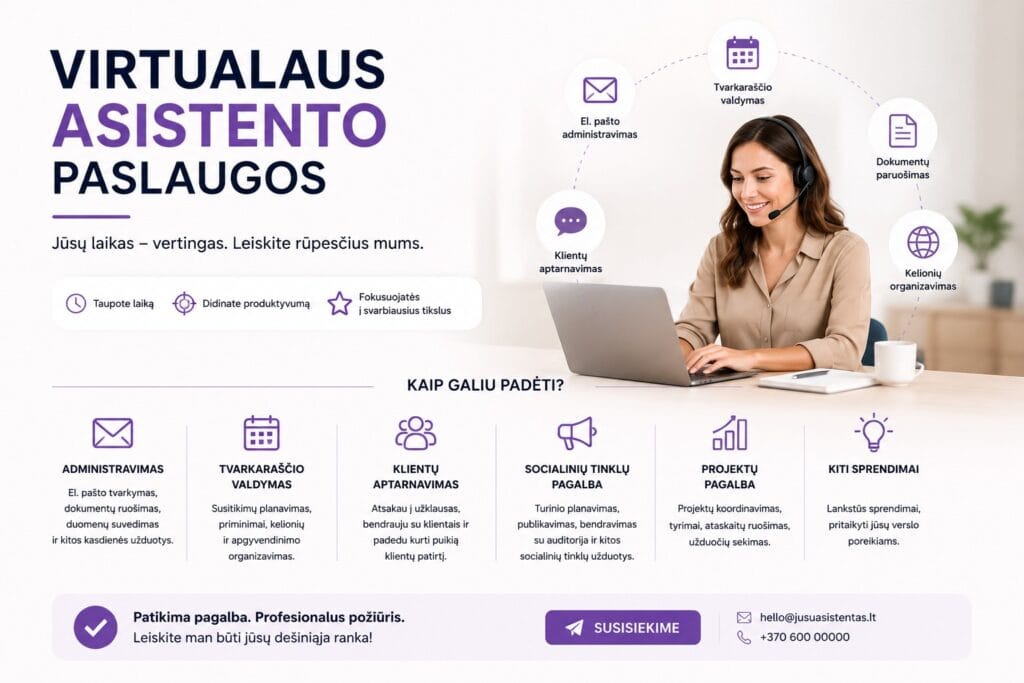 Virtualaus asistento paslaugos pristatymas